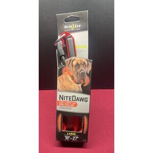 Nite-Ize NiteDawg LED Dog Collar Red Large 18”-27” New In Package